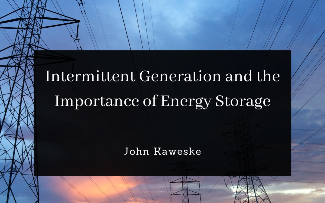 Intermittent Generation and the Importance of Energy Storage